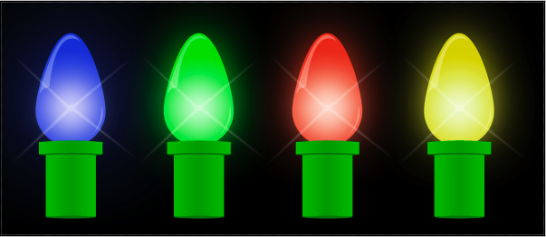 preview of christmas lights made in photoshop