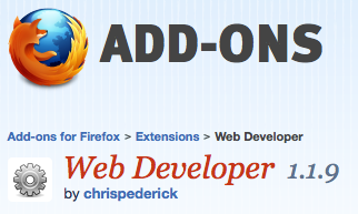 Firefox web developer add-on logo