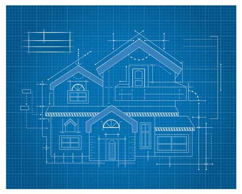 illustration of a house blueprint